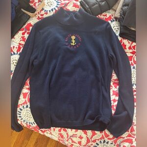 Ralph Lauren Dark Blue Sweater with Red Logo-vintage